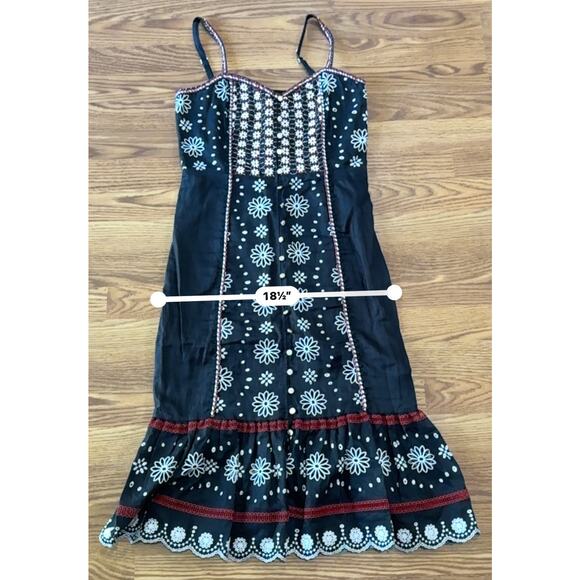 Veronica Beard black Giuliana Beaded Linen Dress size 6 ( small) - Picture 9 of 14